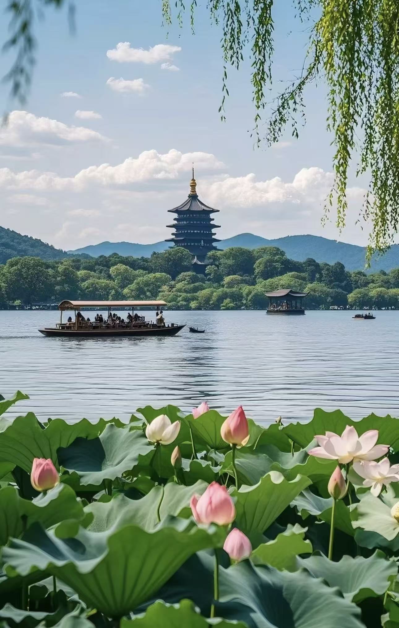 杭州西湖雷峰塔